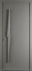 Porte d'entrée aluminium moderne sans vitrage