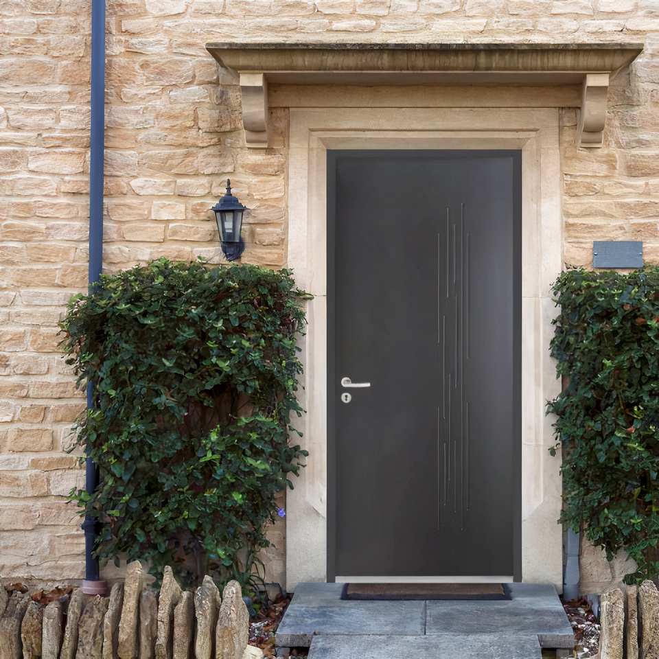 Porte d'entrée en acier