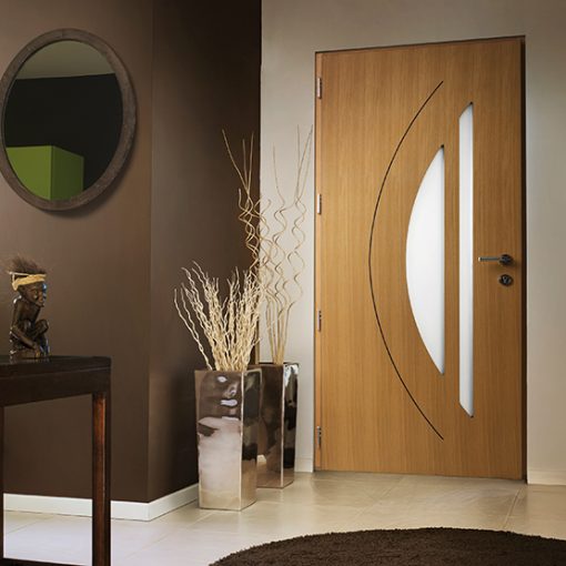 Porte d'entrée en bois